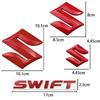 for SUZUKI Swift Metal 4pcs 5pcs Car Front Emblem Rear Trunk Logo 3D Badge Steering Wheel Sticker Modified Letter Decoration