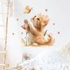 Adorable Orange Kitten with Butterfly Wall Stickers, Self-Adhesive Decor for Bedroom Living Room Home Background Decoration