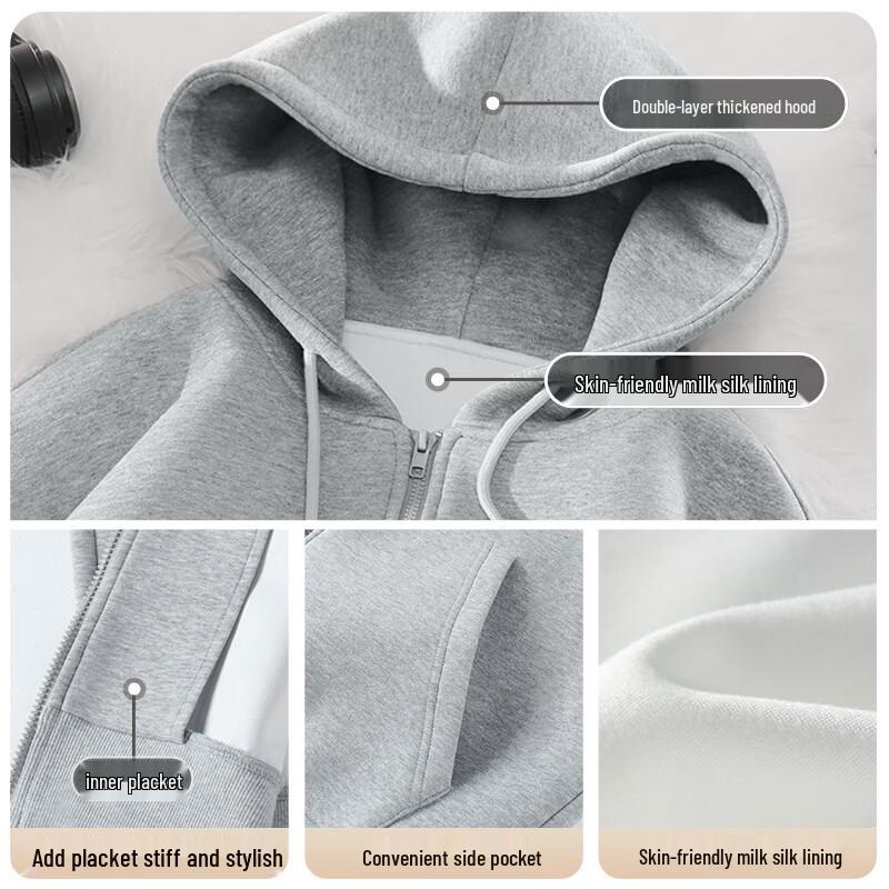 Jeanswest Men's Hooded Full-Zip Sweatshirt Jacket