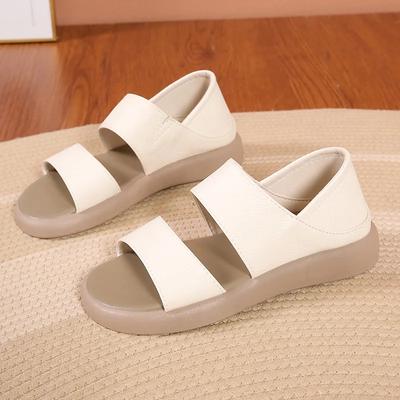 Summer New Fairy Style Soft Sole Sandals for Women Wearing Two Bags and Roman Beach Sandals