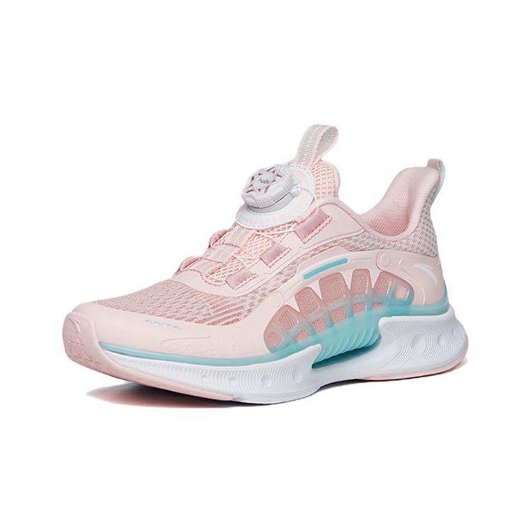 Anta Kids Wind Chaser 4.0 Anti-Slip Shock Absorbing Durable Breathable Low-Top Running Shoes Kids sneaker Pink Blue 322225516-3