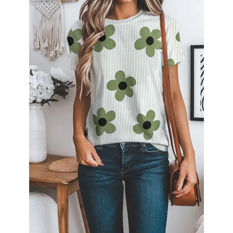 

Летняя женская футболка с 3D-принтом, универсальная, высококачественная, с коротким рукавом и круглым вырезом 6XL