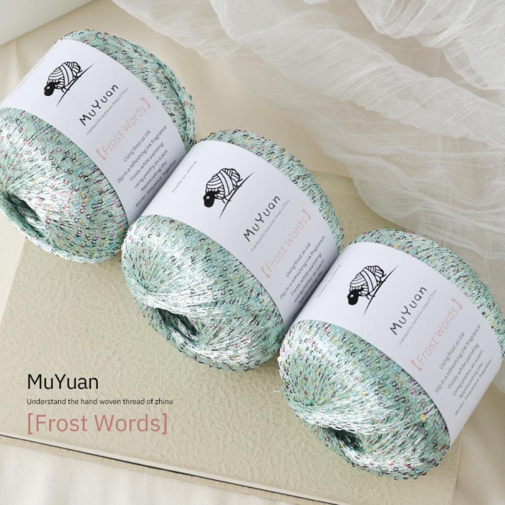 

Fashion Nylon Sequin Thread Dense Sequin 50g Weight Crochet Thread DIY Woven Thread DIY Crafts
