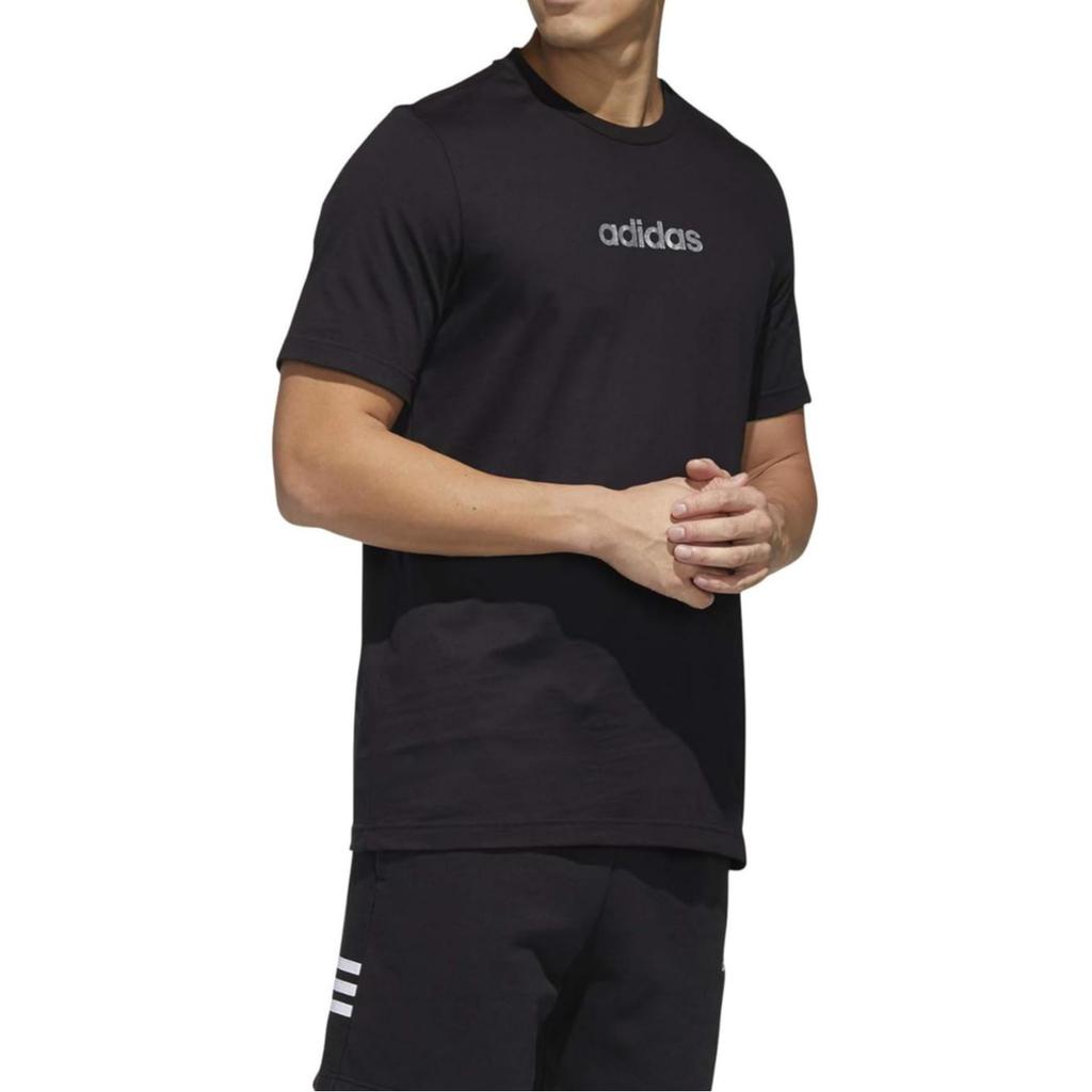 Adidas T Shirts Men's Black Crew Neck Moderate Straight Fit GD5438