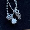 Used Justin Davis Crown Necklace Silver