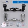 HEIGHTEN Arch Pillar Series 88mm/90mm Reel Handle with 19mm Knob, Compatible with Shimano, Daiwa, and Abu Baitcasting Reels (90mm - Gunmetal) (913)