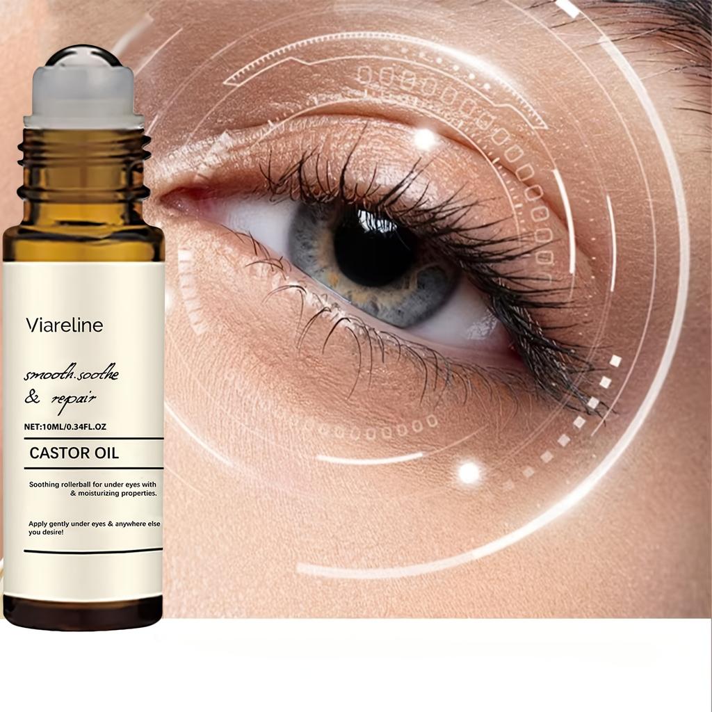 Castor Oil Eye Firming Roll On Gently Massages Firms Contour Brightens Eyes Hydrates with Rollerball Compact Portable Daily Eye Care
