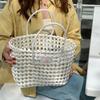 Böhmischer Stil Strand Tragetasche Urlaubsstil PVC Handtasche Niedliche Gemüsekorb Tasche Streetwear