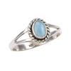 Bague Pierre Précieuse Larimar Naturel Fait Main Argent Sterling 925 Taille 7 M1O05