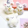 Blushing Bunny Plush Keychain - Adorable Rabbit Pendant and Puppy Doll Ornament.