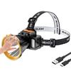 Newest Super Bright LED Powerful Fishing Headlamp USB Rechargeable Lights Head Lantern 18650 Headlights Sensor Head Flashlights