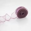 10 yards Rotolo di nastro di organza di colore pieno con bordo ondulato a coda di pesce per bouquet di fiori, regali, confezioni, decorazioni per feste di nozze