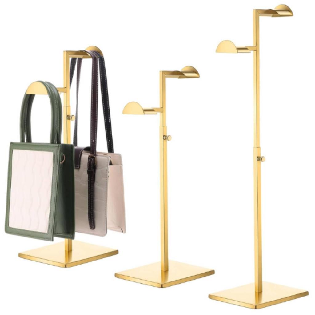 Long-Lasting Stainless Steel Bag Display Stand Stable Freestanding Handbag