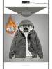 Lambswool Hooded Fleece-Lined Coat, Warm Outdoor Casual Plus Size Cotton Jacket