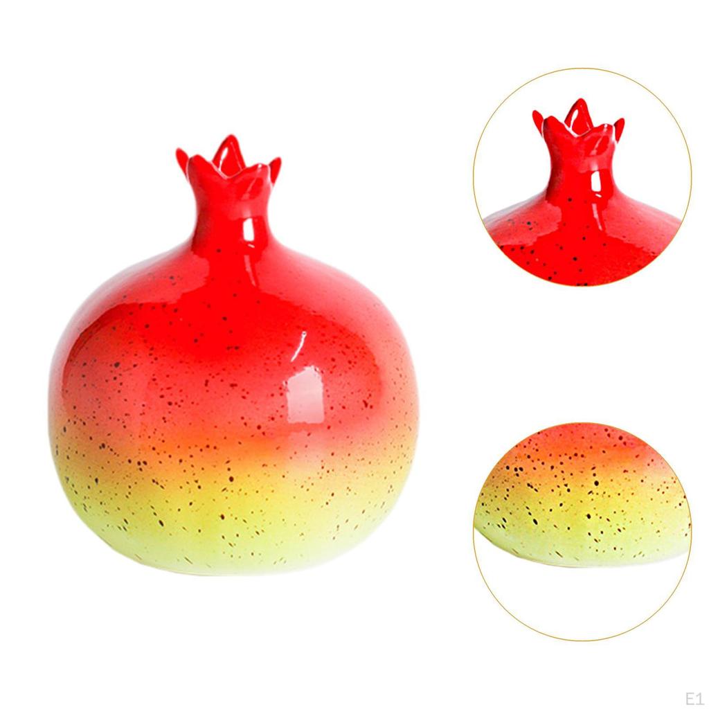 Flower Vase Pomegranate Shape Bud Plant Decorative Art for Living Room