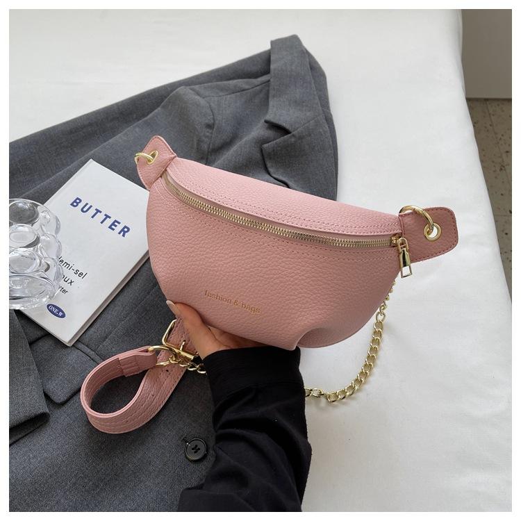 Korean version of small bag women's 2025 new fashion explosion messenger bag popular shoulder bag chest bag fanny pack