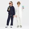 Kids' Terry Cloth Zip-Up Cardigan & Sweatpants Set - Spring/Autumn Trend