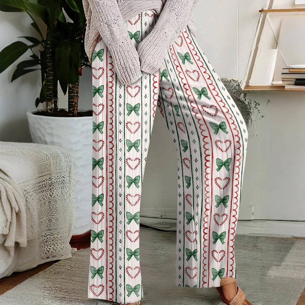 Pajama Pants, Sleepwear, Casual Drawstring Elastic Waist Pants, Comfortable Straight-leg Loose Pants