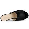 Allegra K Women's Slip-On Chunky Heel Sandals, Black, Size 26.5cm