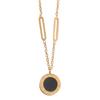 2024 Double-Sided Black & White Titanium Steel Necklace: Women's Fashionable Classic Versatile Clavicle Chain