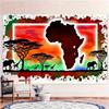 Vibrant African Silhouette 243.84x182.88cm Polyester BannerDJH