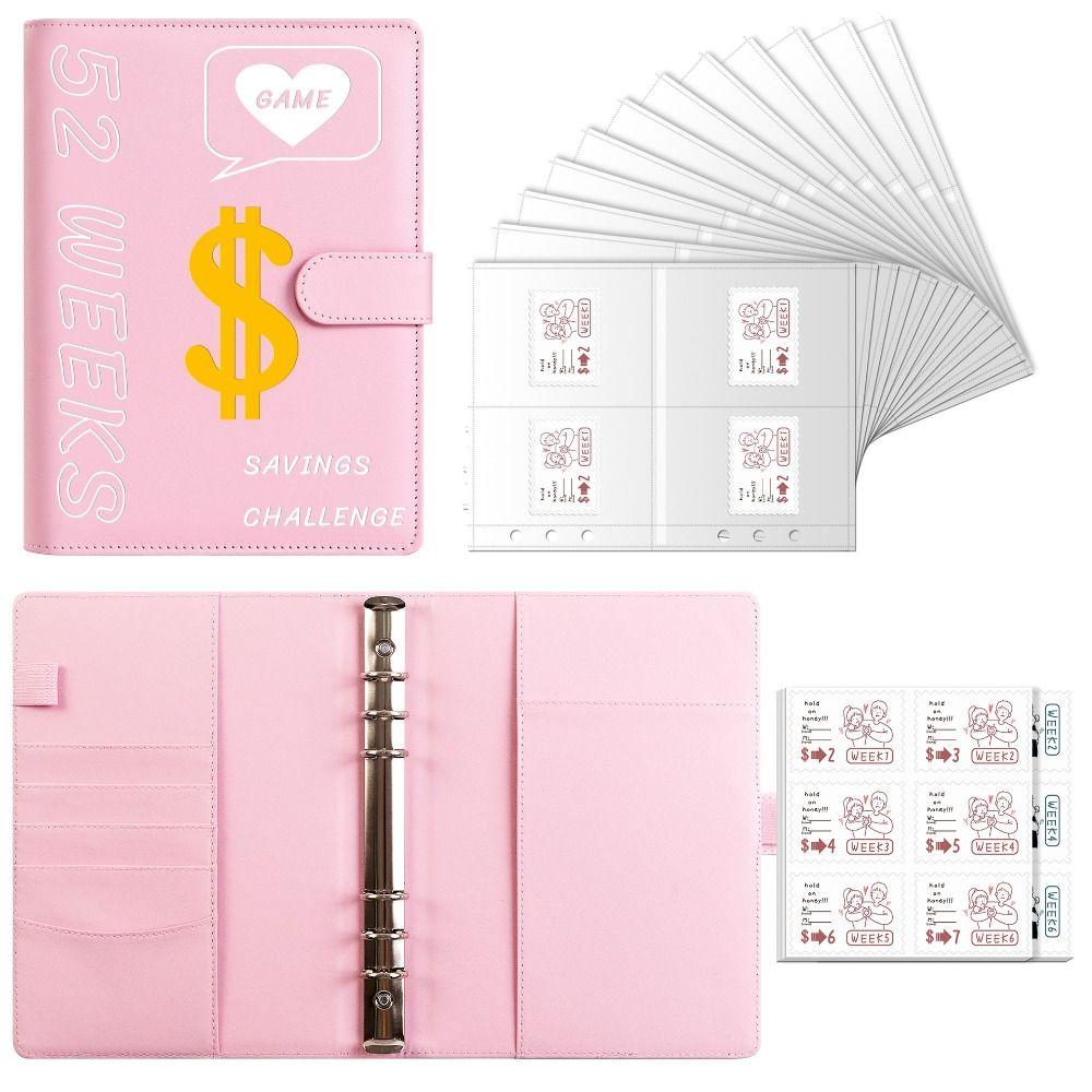 Foaie reutilizabilă Cărți de buget din imitație de piele Cash Cash cu foițe libere Organizator pentru economisirea banilor