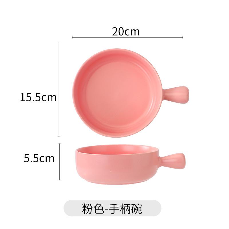 Direct Supply Baking Baked Rice Bowls, Oven-Specific Instant Noodle Bowls, Cheese With Handles, Tableware, Ceramic Salad Bowls, White Porcelain
