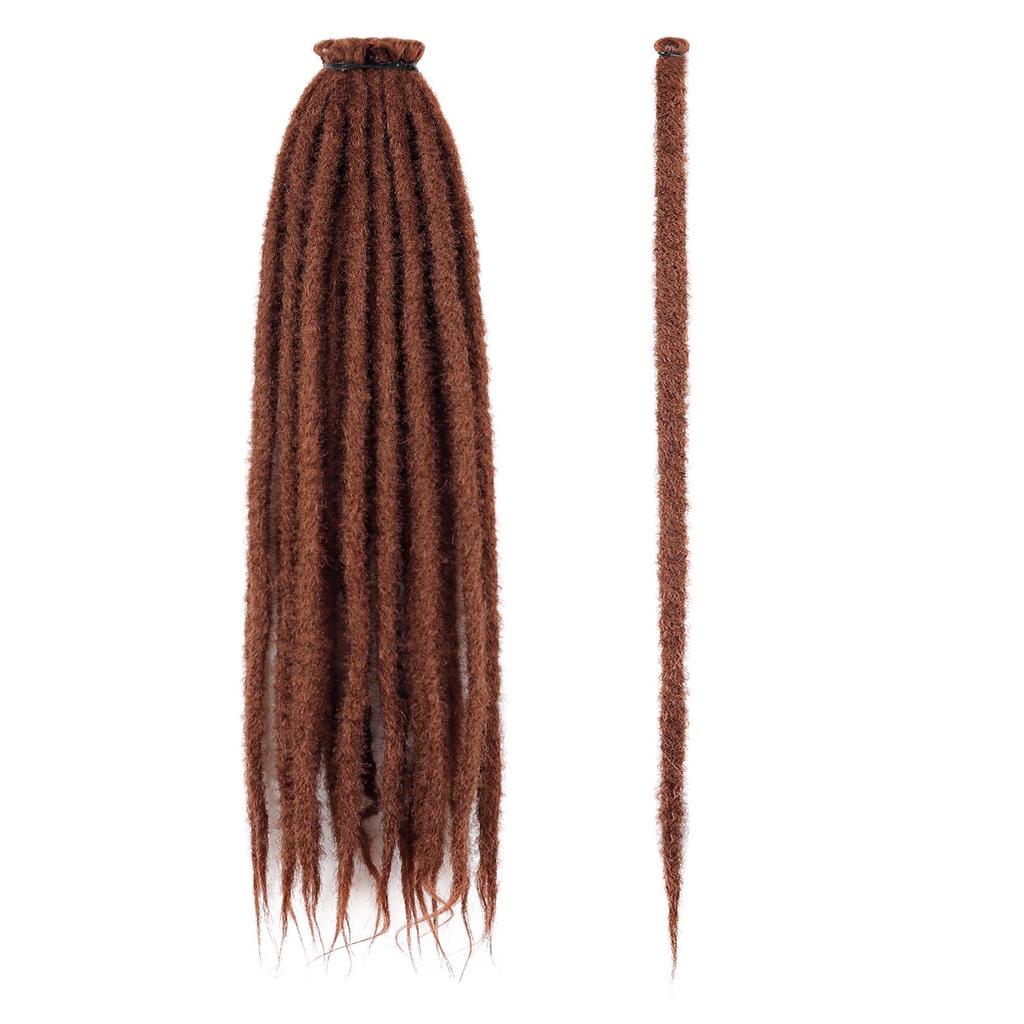 24-Inch Single Strand European & American Felt Dreadlocks Wig – Hand-Crocheted Extensions for Street Dance