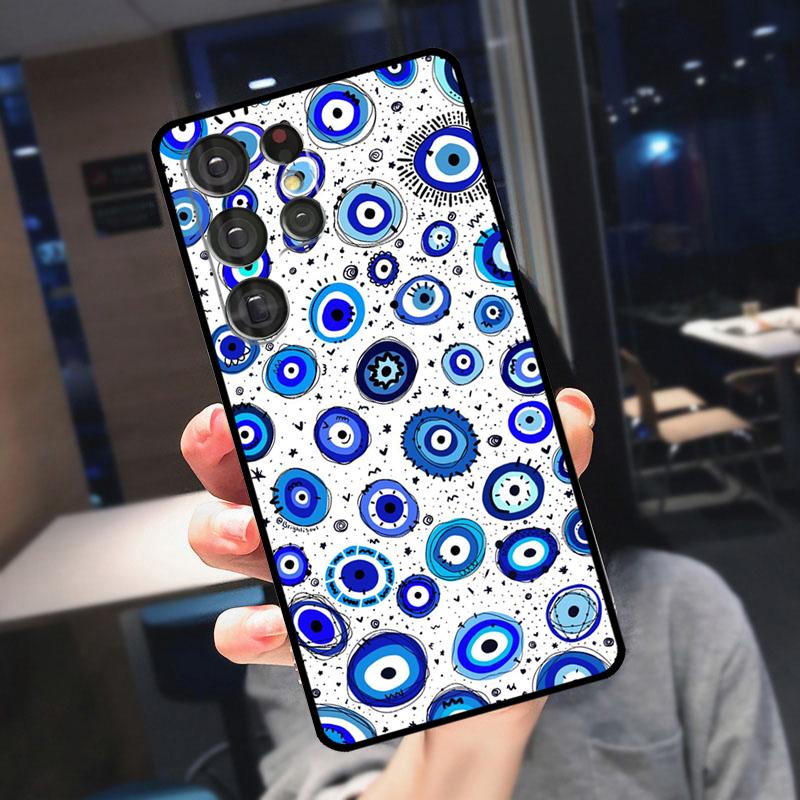 Evil Eye Lucky Eye Blue Cover For Samsung Galaxy S25 S24 S21 S22 S23 Ultra S9 S10 Plus S24 FE S21 FE Phone Case