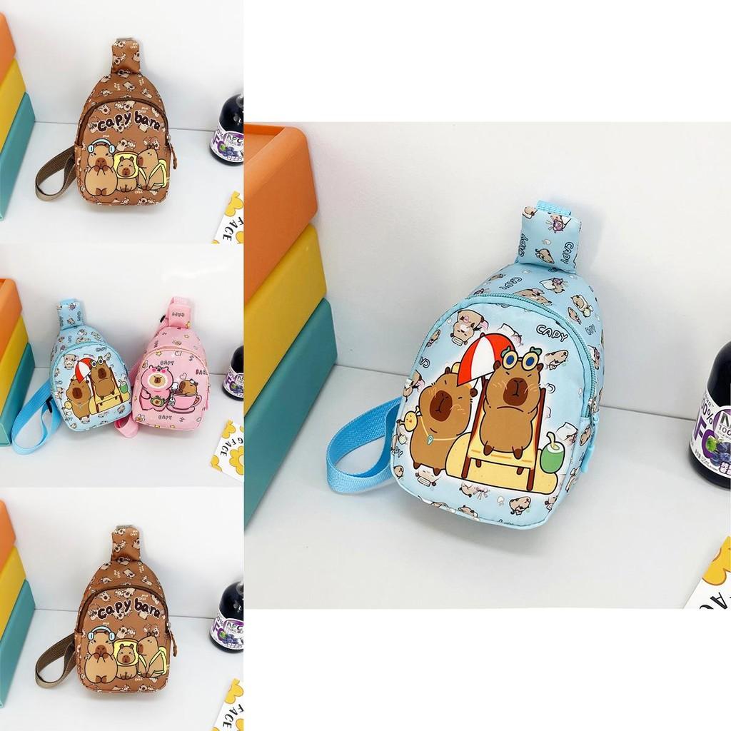 Adorable Cartoon Children's Backpack Trendy Nylon Crossbody Bag For Boys And Girls