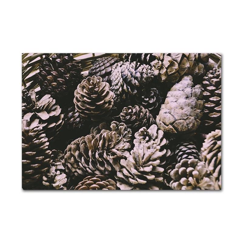 Merry Christmas Tree Flower Pinecone Letter Posters Prints Canvas Painting Festival Wall Art Pictures Living Room Home Decor