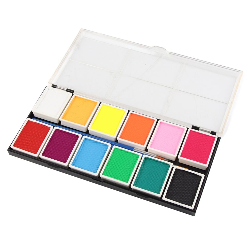 12 Colors Body Face Paint Water‑Based Halloween Party Ball Game Fan DIY Fancy Makeup Pigment