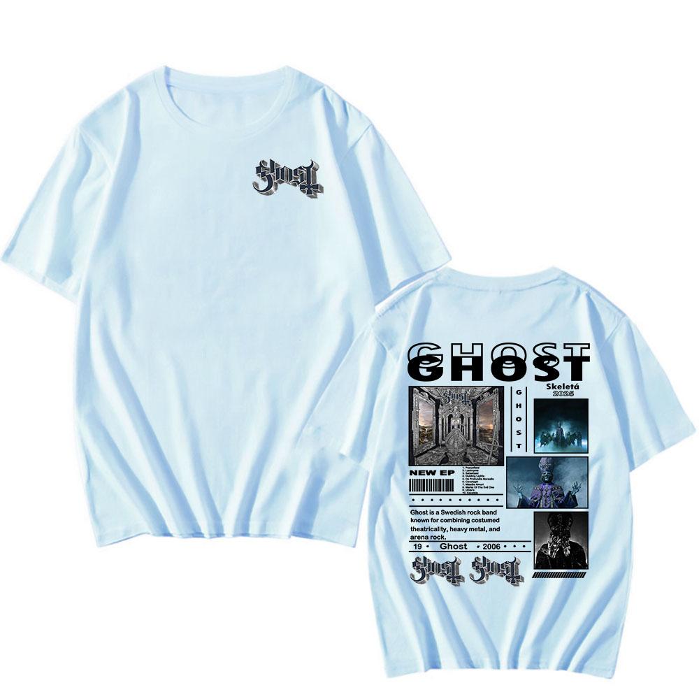 Ghost Band Skeletá Satanized T-shirt Mental Style Fashion 2025 New Tshirts Short Sleeve Cotton Mens T Shirt Band Graphic Clothes