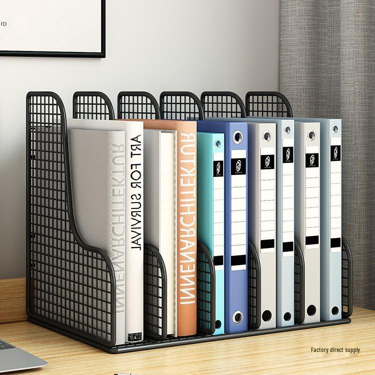 Four-Tier A4 Metal File Organizer and Bookcase