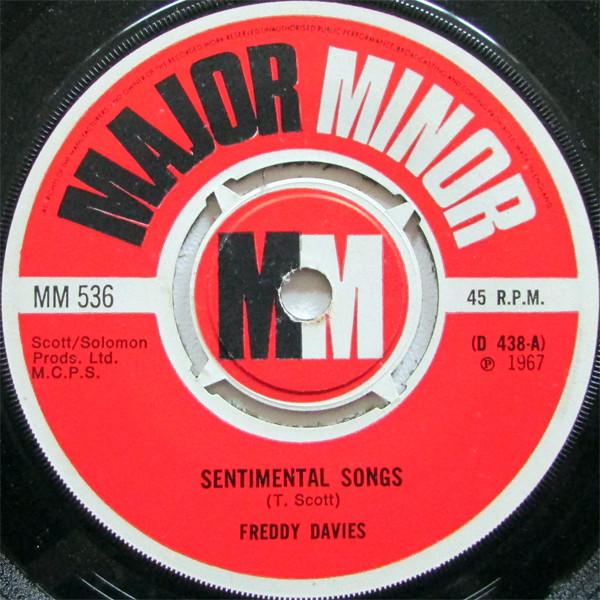 

7inch Record FREDDIE DAVIES Sentimental Songs MM536 Major Minor 1967 UK Pop Used
