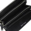 Police Edge Round Zipper Long Wallet with Coin Purse, PA-58002, Black, Size 10