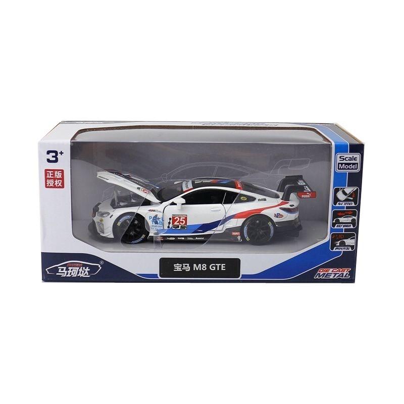 132 M8 Gte Le Mans Racing Car Model Alloy Collectible With Sound And Light