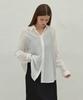 Le Studio Semi-See-Through Loose Fit Shirt_White
