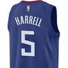 Nike NBA Print Basketball Jersey, SW Fan Edition, Harrell No. 5 Men Tops Blue 864481-410
