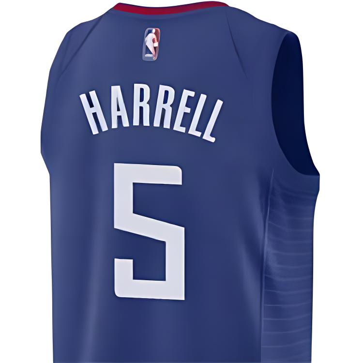 Nike NBA Print Basketball Jersey, SW Fan Edition, Harrell No. 5 Men Tops Blue 864481-410