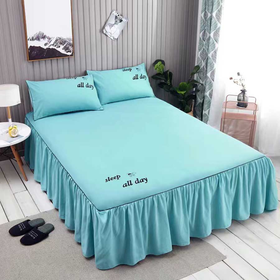 WOSTAR Nordic solid bed sheet cover bedspread summer soft comfort bedding set luxury home textiles single double queen king size