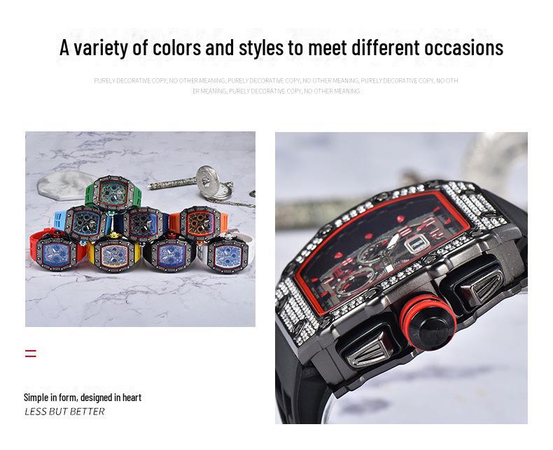 Barrel-Shaped Quartz Watch with Multifunctional Design and PU Strap