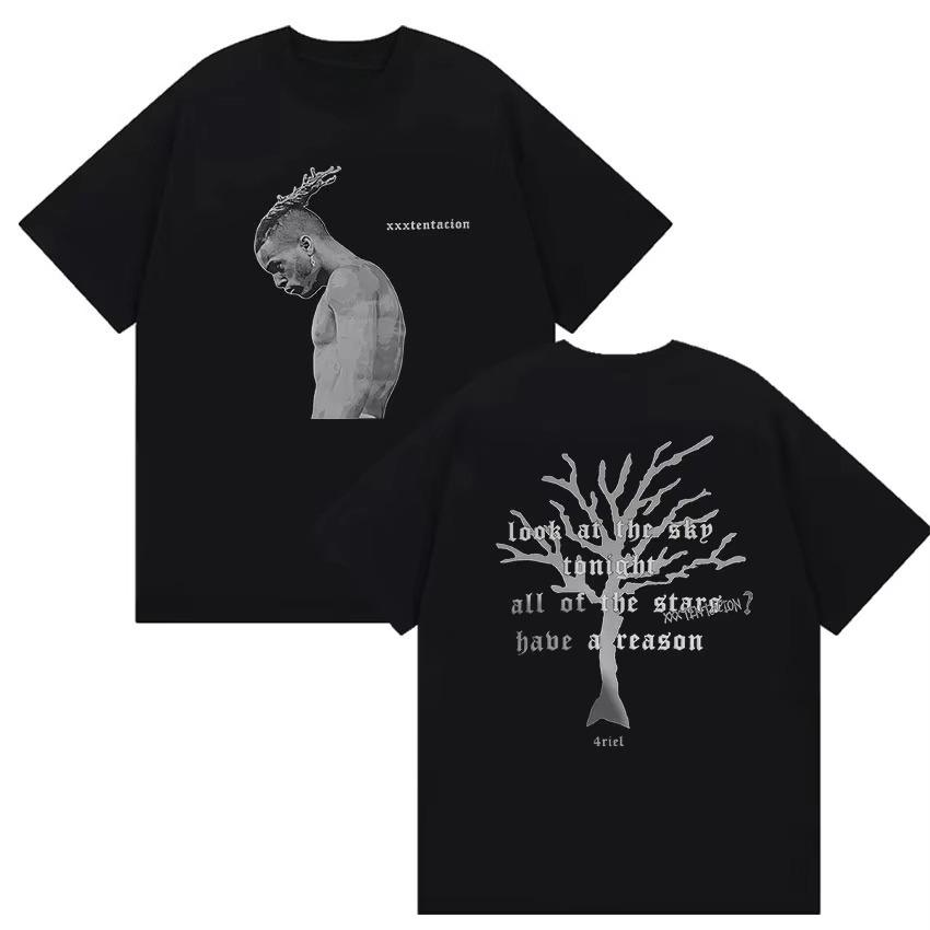 

Rapper XXXTentacion New Album 2026 Merch T Shirt Men s Vintage Gothic Short Sleeve Cotton T-shirts Man Hip Hop T-shirts Unise... S разноцветный