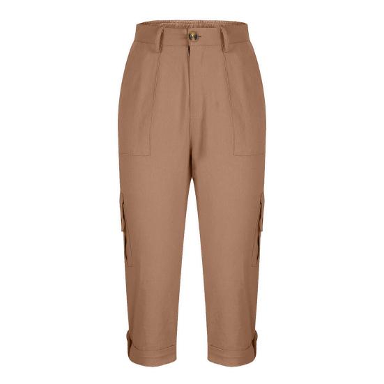 Women's Capris Cargo Joggers Mid Rise Cropped Cargo Pants Summer Quick Dry Hiking Pants with Multi Pockets