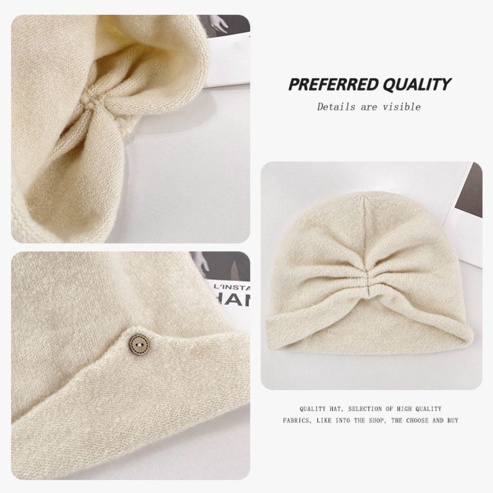 Stretchy Beanie Hats Warm Pullover Hat Kawaii Knitted Hat  Winter Autumn