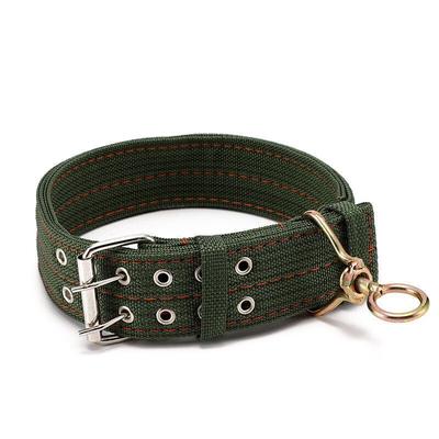 Široký oboustranný střední obojek pro psa Odolný Heavy Duty Nastavitelný nylonový popruh na krk pro psa s kovovým D-kroužkem pro bezpečné připevnění vodítka
