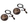 2 Set Vintage Industrial Plug in Pulley Pendant Light with 19.6ft Cord Bronze Dome Ceiling Light