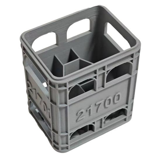 Stackable Battery Storage Box with Secure Latch Space-saving Battery Organizer for AA AAA 18650 21700 Batteries Compact Desktop Case