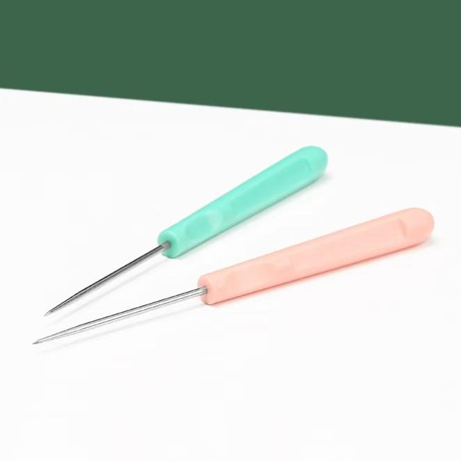 Hand Sewing Awl With Plastic Handle Hole‑Punching Tool For Fabric Canvas Paper DIY Handmade Repair Sewing Supplies