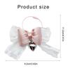 Fashionable Elegant Lace Bowknot Love Heart Charm Keychain Craft Supplies for Women's Fashion Accessories Daily Use